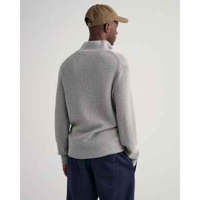 D2. COTTON WOOL RIB HALF ZIP