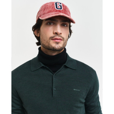 Pull façon polo en laine mérinos extrafine