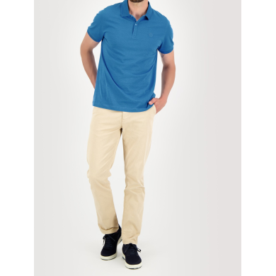 Polo Homme Coton Biologique Manches Courtes Bleu