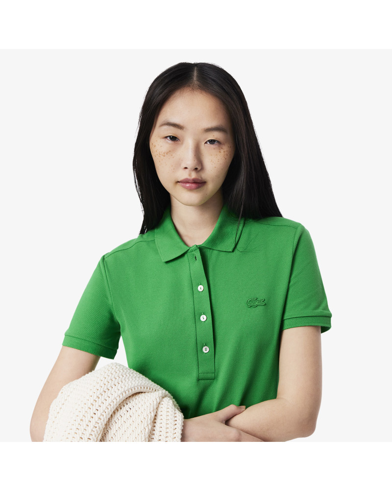Robe polo slim fit en mini Piqué stretch