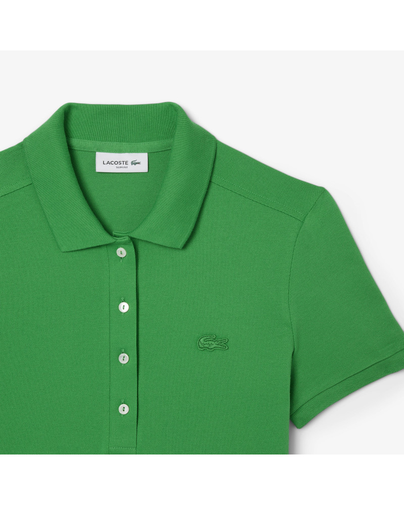Robe polo slim fit en mini Piqué stretch