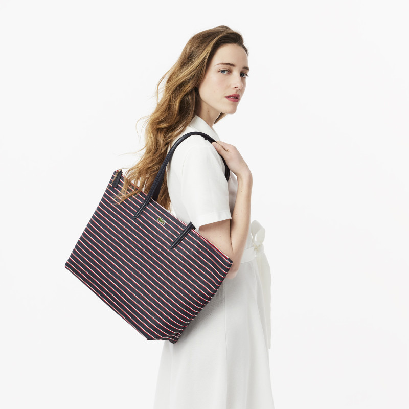 Grand sac cabas L.12.12 Concept rayé