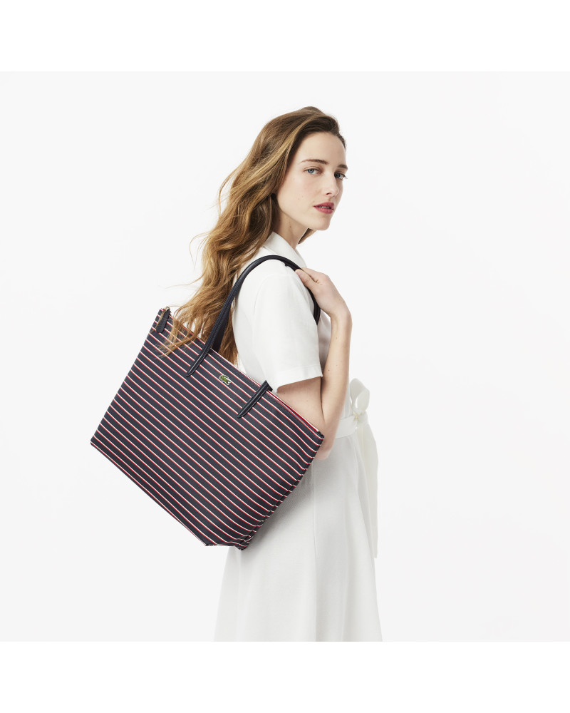 Grand sac cabas L.12.12 Concept rayé