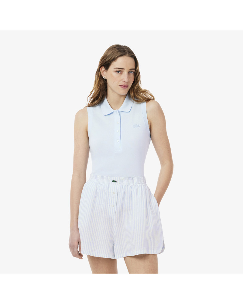 Polo L.12.D slim fit sans manches stretch