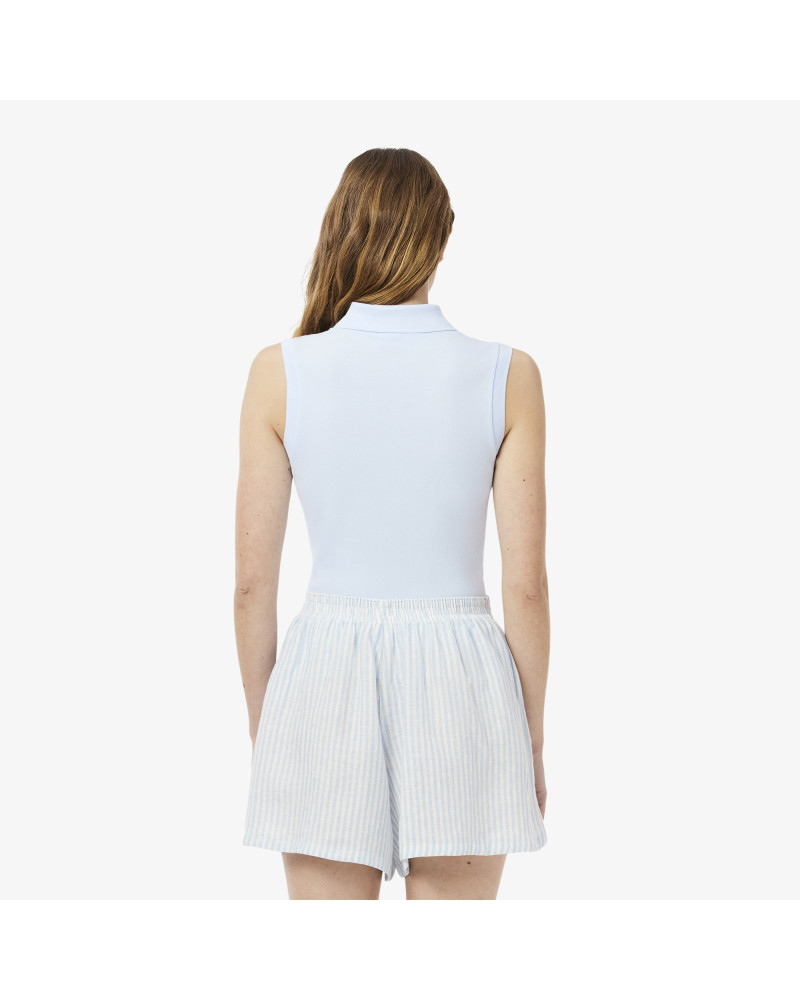 Polo L.12.D slim fit sans manches stretch