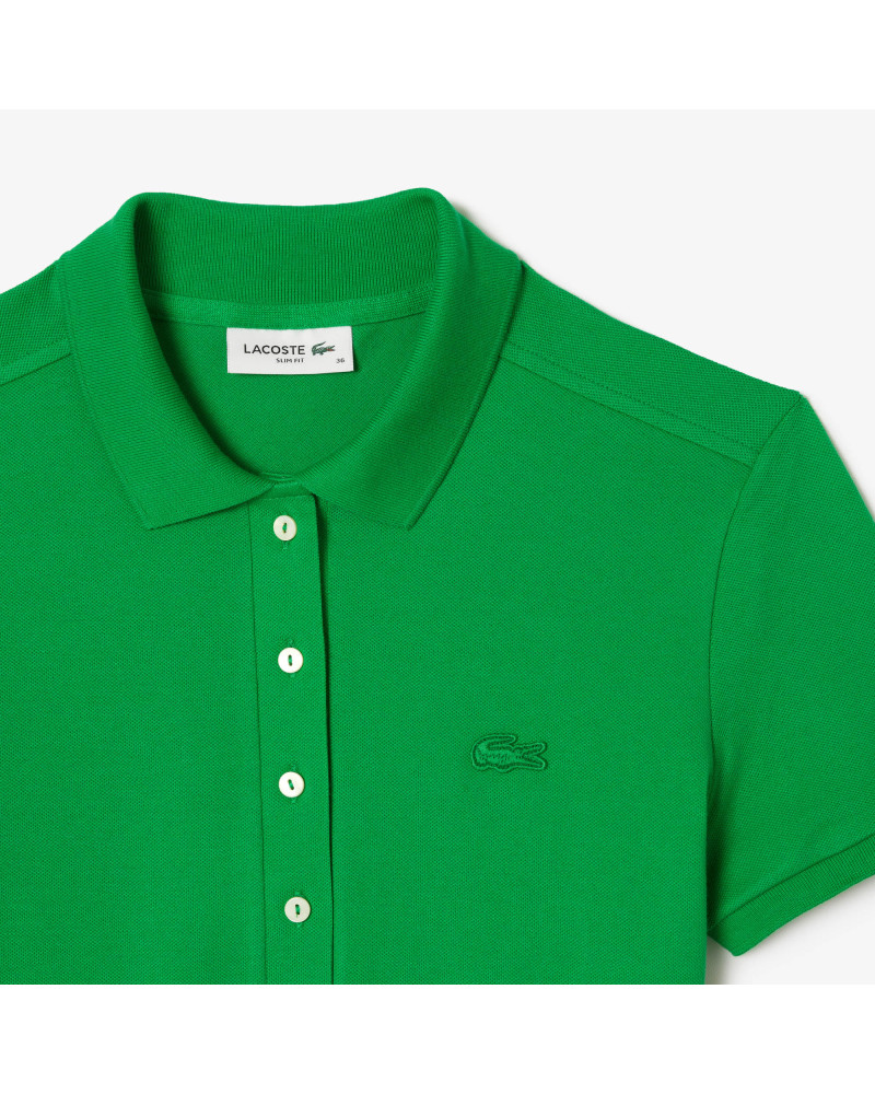 Polo L.12.D slim fit en mini Piqué stretch