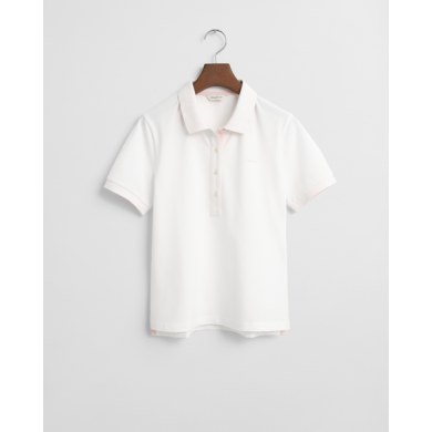 Polo en piqué à col contrasté