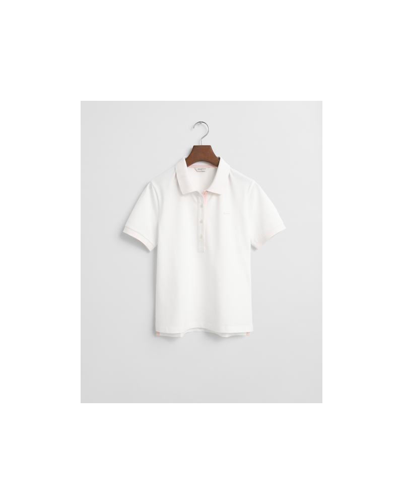 Polo en piqué à col contrasté