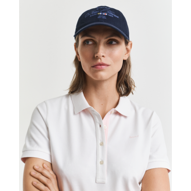Polo en piqué à col contrasté