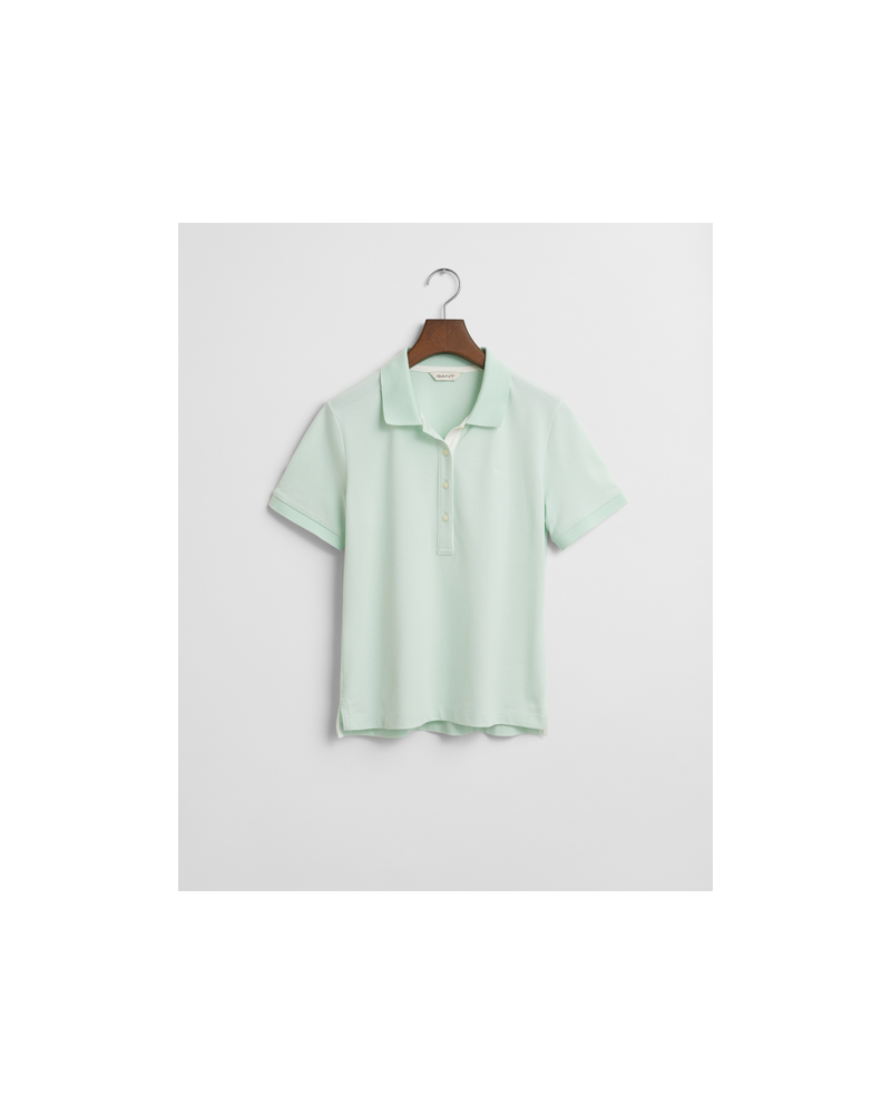 Polo en piqué à col contrasté