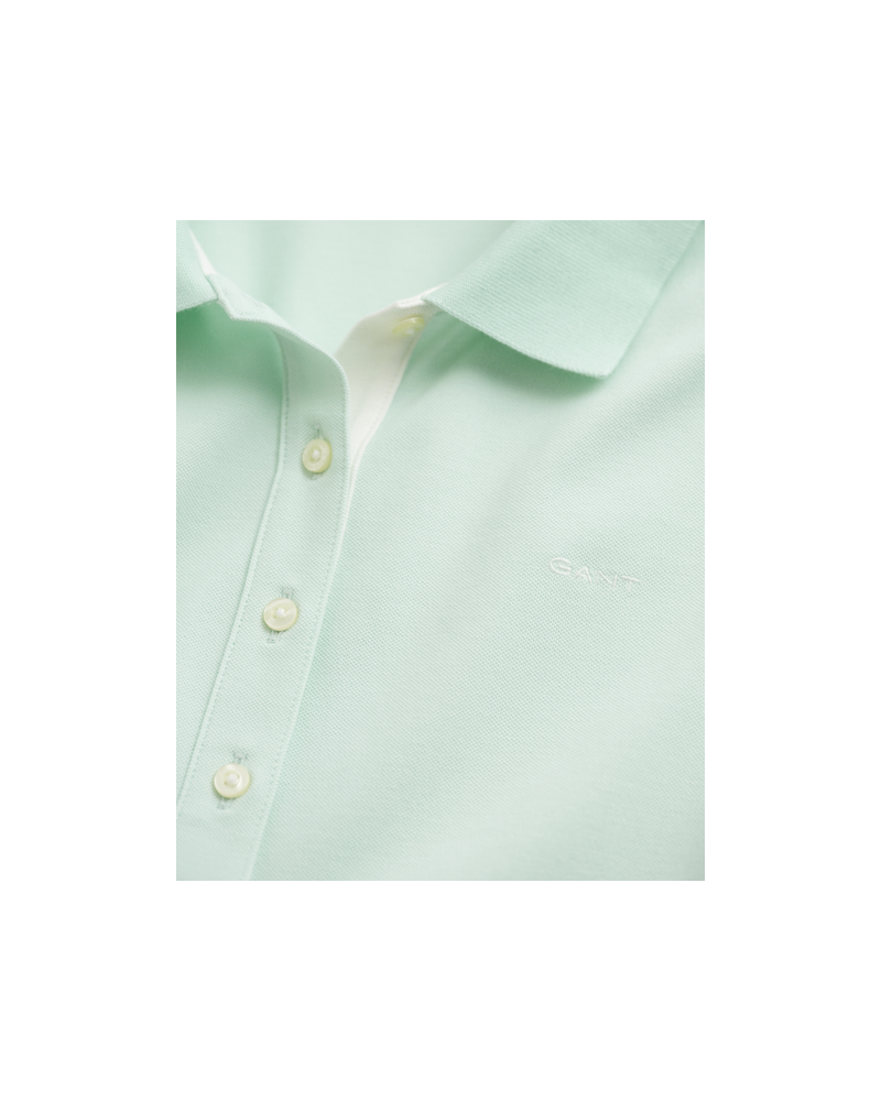 Polo en piqué à col contrasté