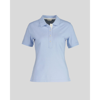 Polo en piqué à col contrasté