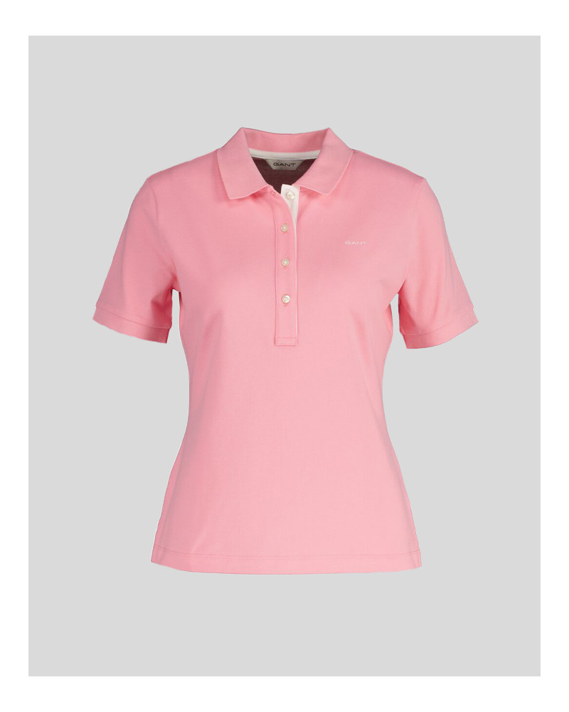 Polo en piqué à col contrasté