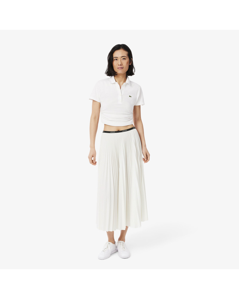 Jupe longue plissée taille élastiquée