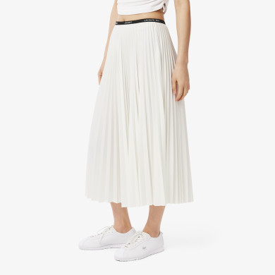 Jupe longue plissée taille élastiquée