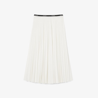 Jupe longue plissée taille élastiquée