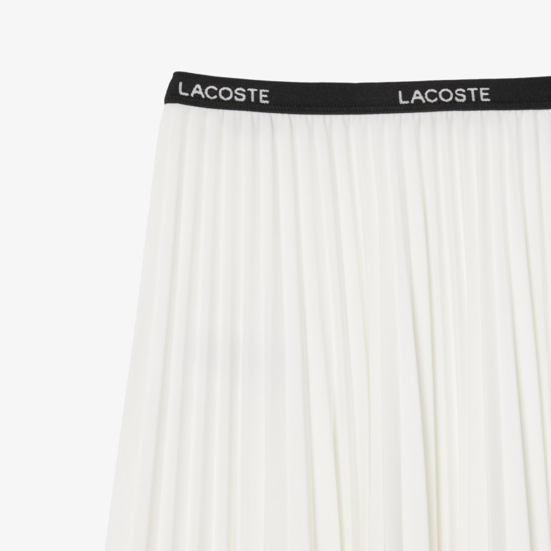 Jupe longue plissée taille élastiquée