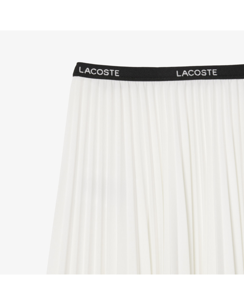Jupe longue plissée taille élastiquée