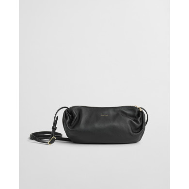 Sac à bandoulière en cuir d'agneau froncé