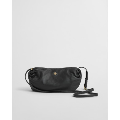 Sac à bandoulière en cuir d'agneau froncé