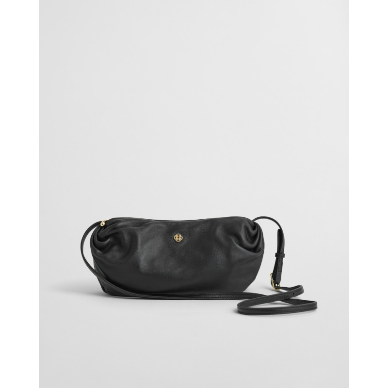Sac à bandoulière en cuir d'agneau froncé Sac à bandoulière en cuir d'agneau froncé