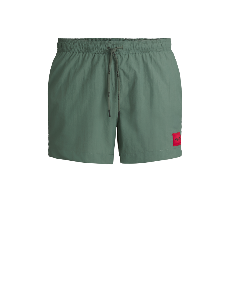 Short de bain à séchage rapide avec étiquette logotée