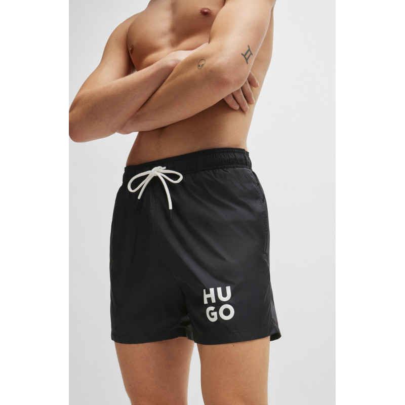 Short de bain à séchage rapide avec étiquette logotée