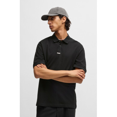 Polo en piqué de coton avec logo imprimé