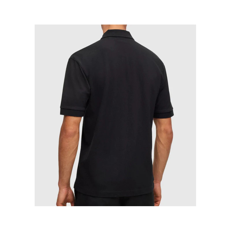 Polo en piqué de coton avec logo imprimé