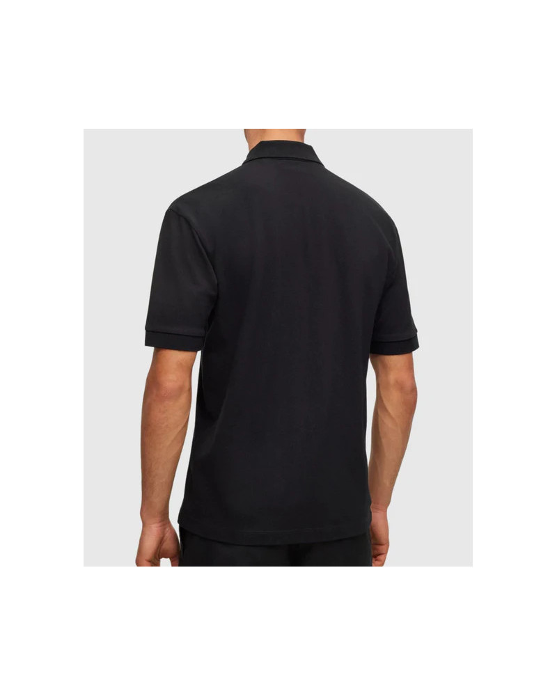 Polo en piqué de coton avec logo imprimé