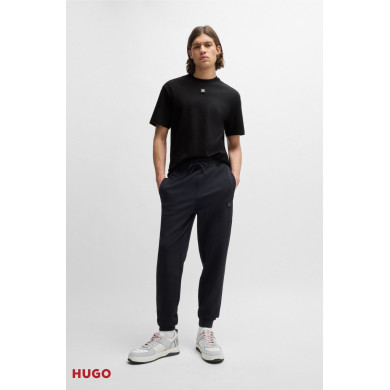 Ceinture en cuir grainé avec logo en métal argenté