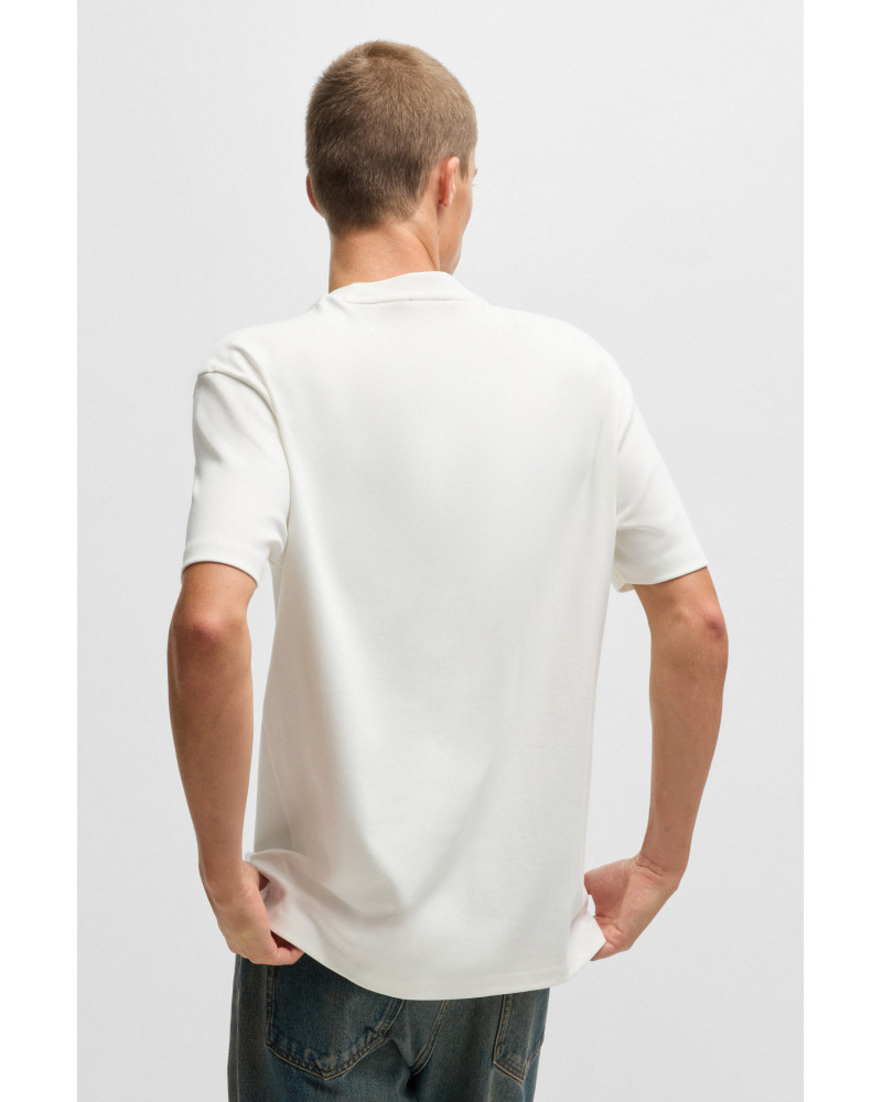 Ceinture en cuir avec passant à logo estampé