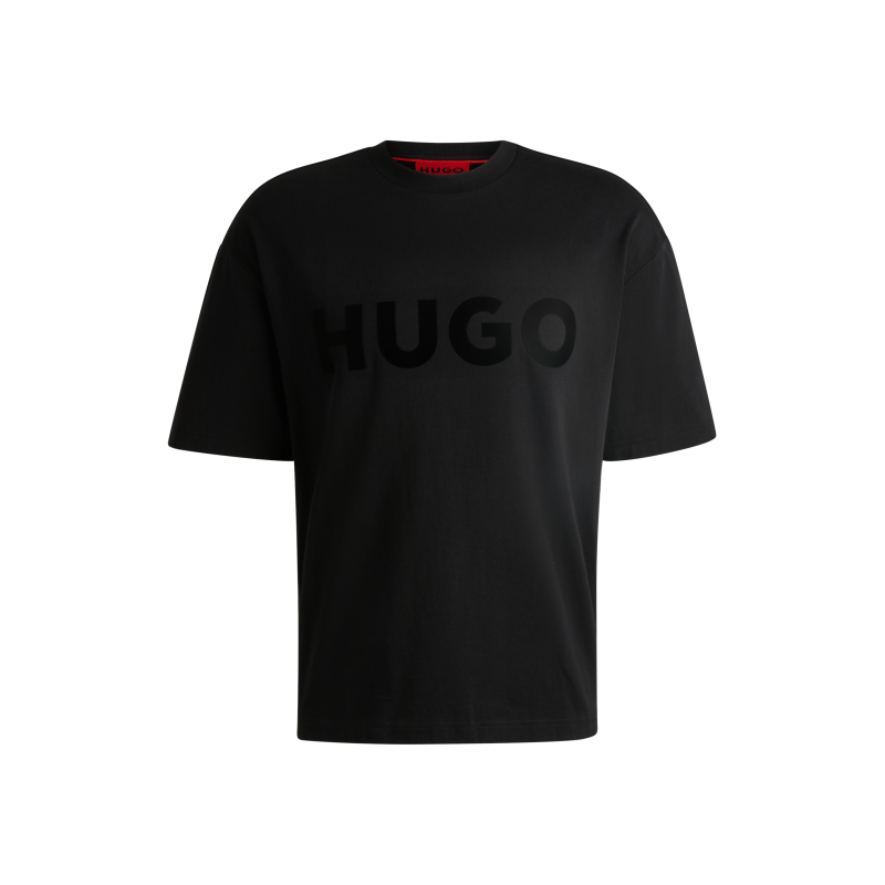 T-shirt en jersey de coton avec logo ton sur ton Hugo