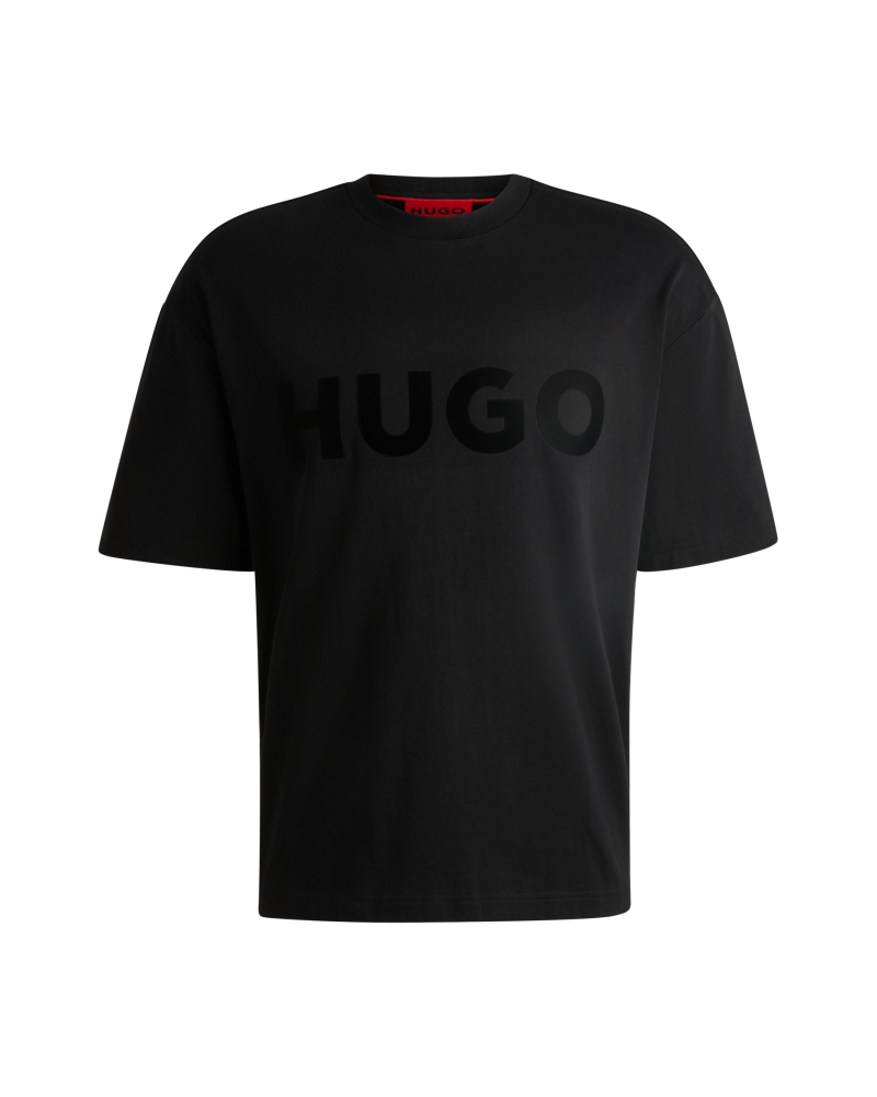 T-shirt en jersey de coton avec logo ton sur ton Hugo