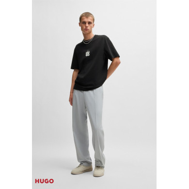 T-shirt en jersey de coton avec logos imprimés