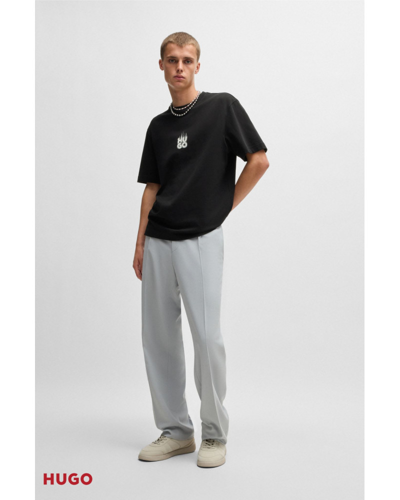T-shirt en jersey de coton avec logos imprimés