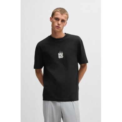 T-shirt en jersey de coton avec logos imprimés
