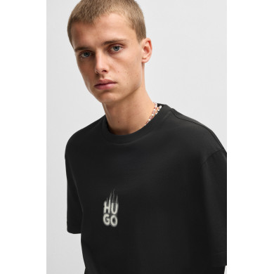 T-shirt en jersey de coton avec logos imprimés