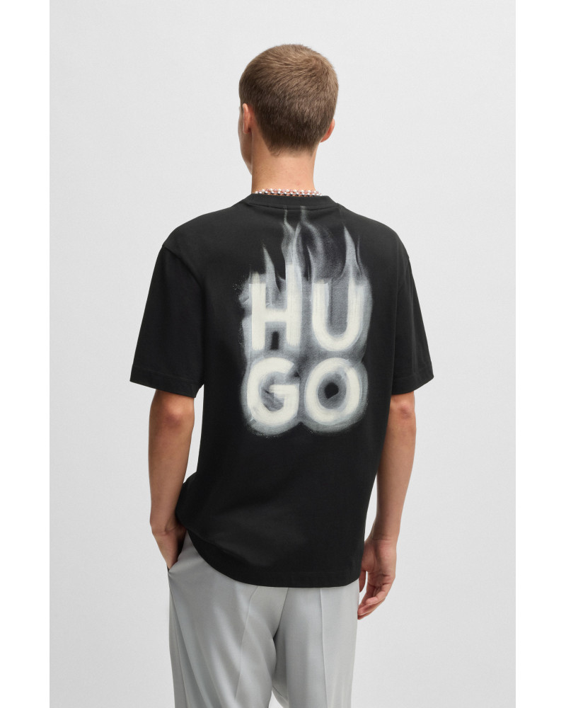 T-shirt en jersey de coton avec logos imprimés