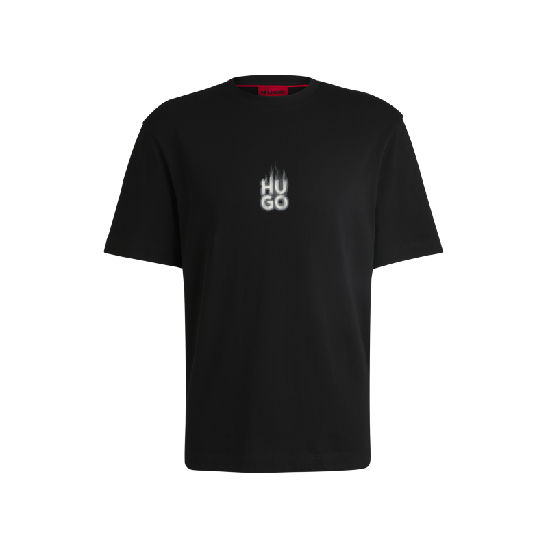 T-shirt en jersey de coton avec logos imprimés