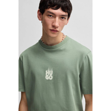 T-shirt à col ras du cou avec logo flamme