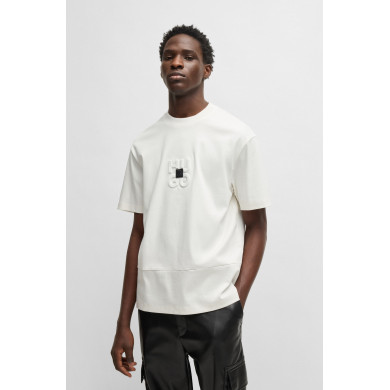 Polo en piqué de coton avec logo imprimé