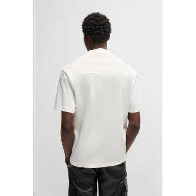 Polo en piqué de coton avec logo imprimé