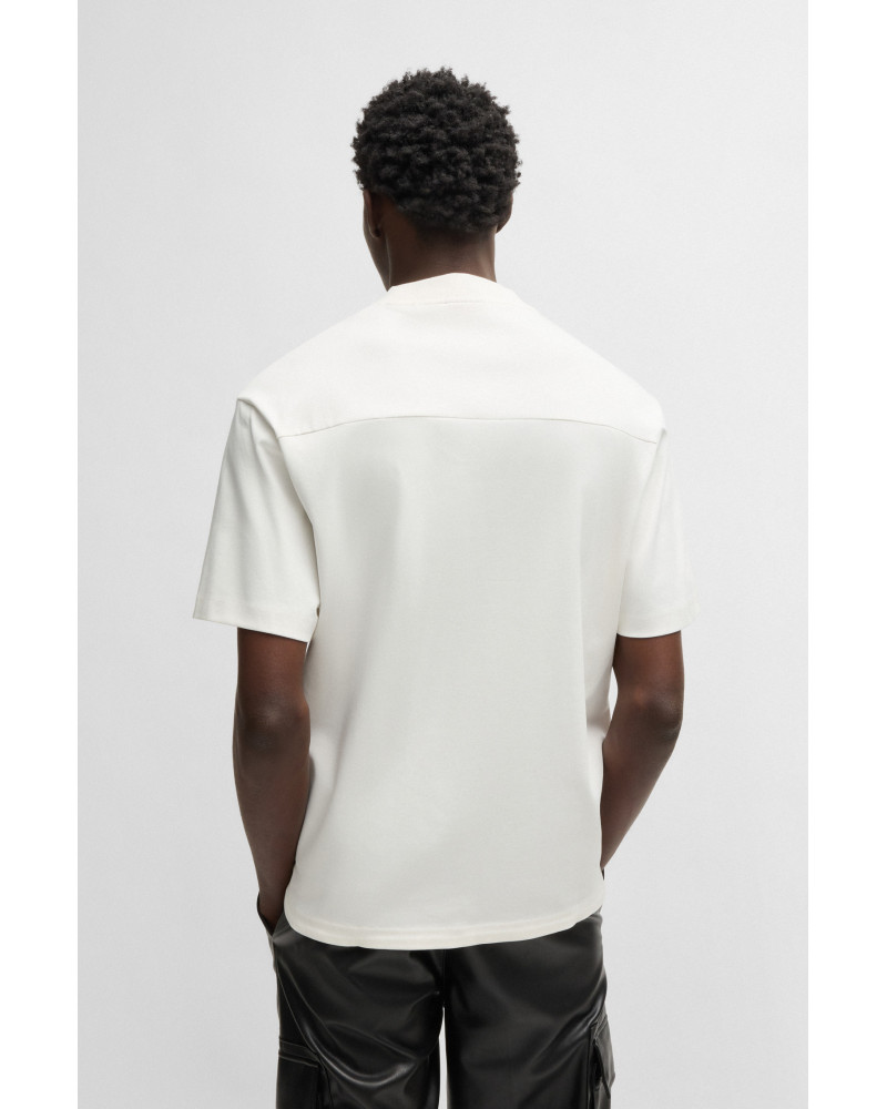 Polo en piqué de coton avec logo imprimé
