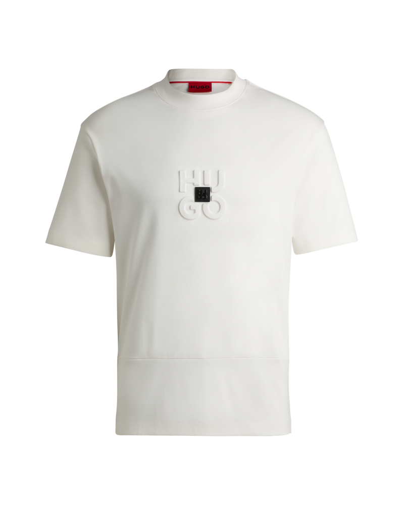 Polo en piqué de coton avec logo imprimé