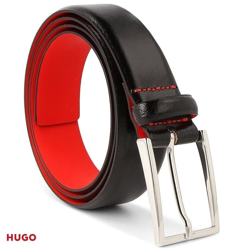 Ceinture Gavrilo en cuir grainé noir Ceinture Gavrilo en cuir grainé noir