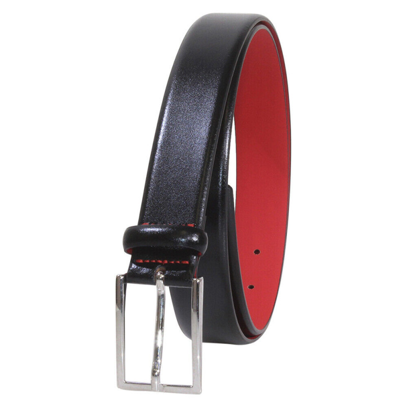 Ceinture Gavrilo en cuir grainé noir