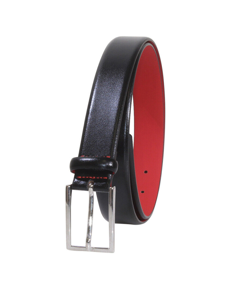 Ceinture Gavrilo en cuir grainé noir
