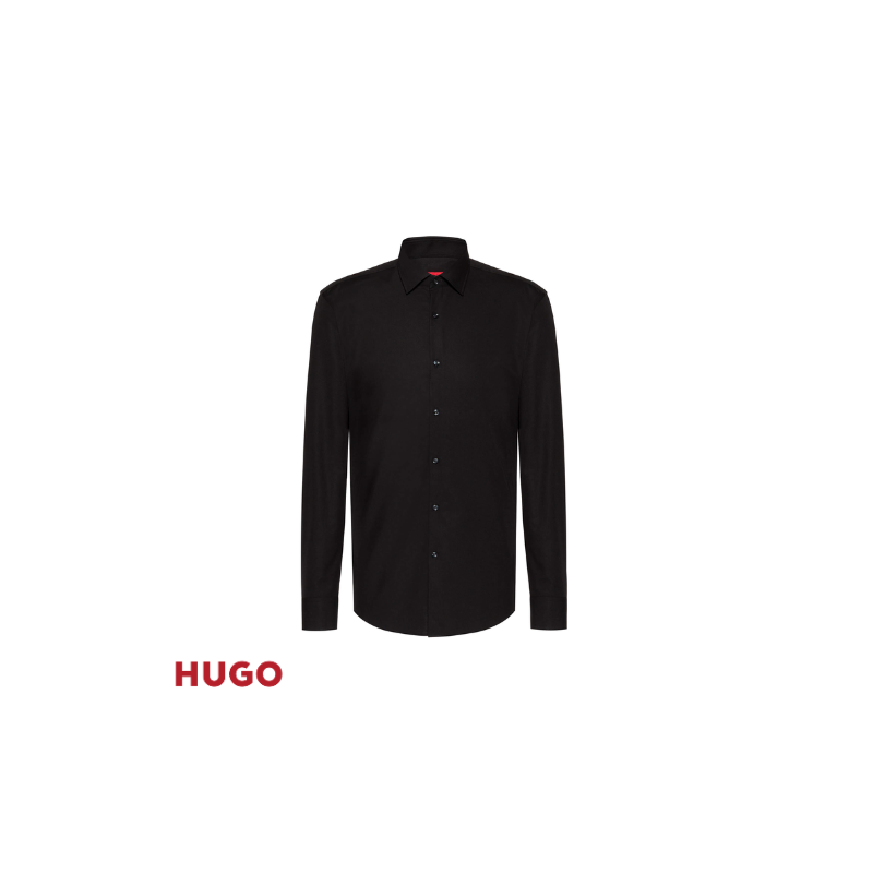 Chemise Slim Fit en popeline de coton facile à repasser Chemise Slim Fit en popeline de coton facile à repasser