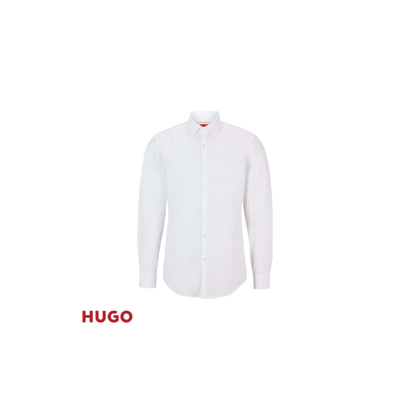 Chemise Slim Fit en popeline de coton facile à repasser Chemise Slim Fit en popeline de coton facile à repasser